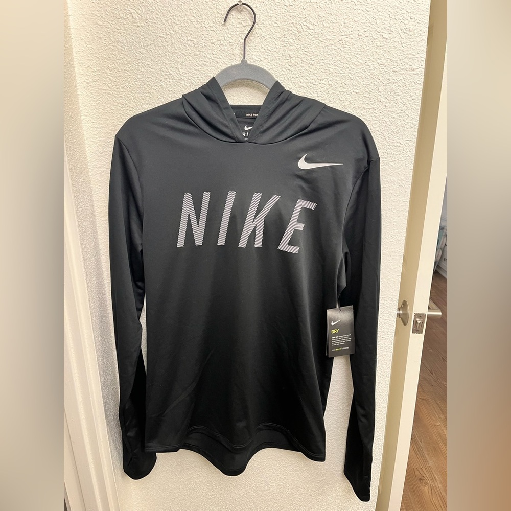NWT Nike Running Dri-Fit Hoodie with Reflective Graphic on Sleeves